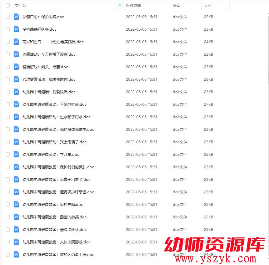 图片[1]-幼儿园中班-健康教案合集-71个-JA0017-幼师资源库