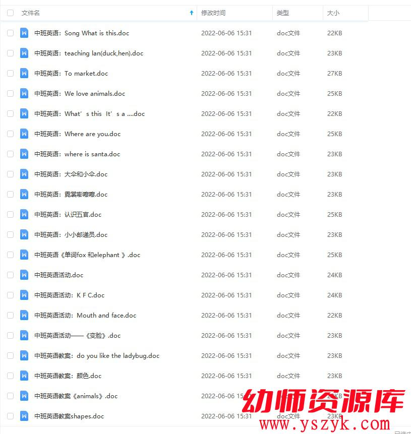 图片[3]-幼儿园中班-英语教案合集-60个-JA0026-幼师资源库