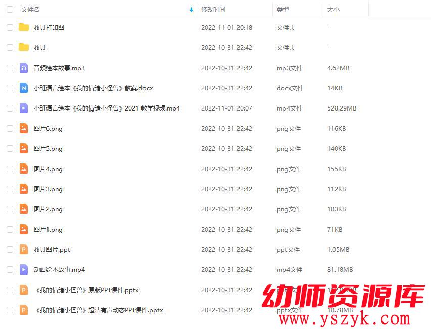 图片[1]-S0265小班语言绘本《我的情绪小怪兽》视频+教案+课件+音乐+打印图-幼师资源库