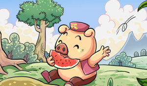 M1415-中班音乐律动《猪八戒吃西瓜》PPT课件+教案+音乐-幼师资源库