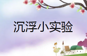 L0673大班科学《沉浮小实验》视频+教案+课件+反思-幼师资源库