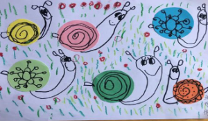 M1346中班美术《手指点画-蜗牛》视频+课件+教案-幼师资源库