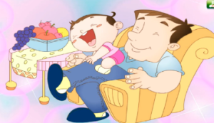 S0297小班语言散文诗《大力士爸爸》视频+课件+教案+音乐-幼师资源库