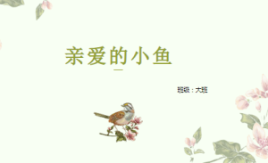 L0090大班语言《亲爱的小鱼》视频+课件+教案-幼师资源库