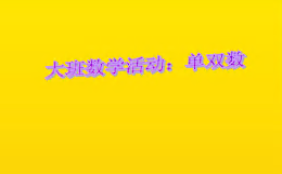 L1057大班数学《单数双数》视频+课件+教案-幼师资源库