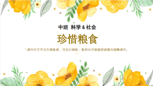 M0670中班科学《珍惜粮食》视频+课件+教案-幼师资源库