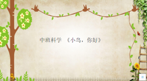 M0657中班科学《小鸟,你好》视频+课件+教案+反思-幼师资源库