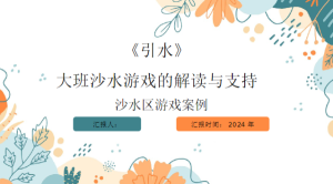 YXAL105.大班沙水区游戏案例——引水-幼师资源库