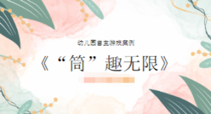 YXAL122.幼儿园游戏案例—“筒”趣无限-幼师资源库